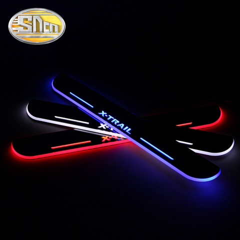 SNCN 4PCS Car LED Door Sill For Nissan X-trail T32 2013 - 2022 Ultra-thin Acrylic Dynamic LED Welcome Light Scuff Plate Pedal ► Photo 1/6