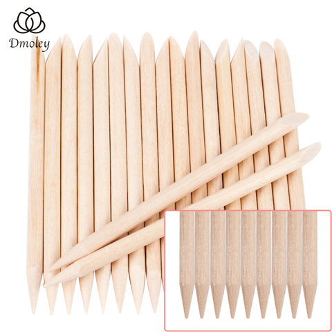 100 Pcs/Packs Cuticle Pusher Nail Art Cuticle Remover Orange Sticks For Manicure Nail Tools Pedicure Care Stick Wooden ► Photo 1/5