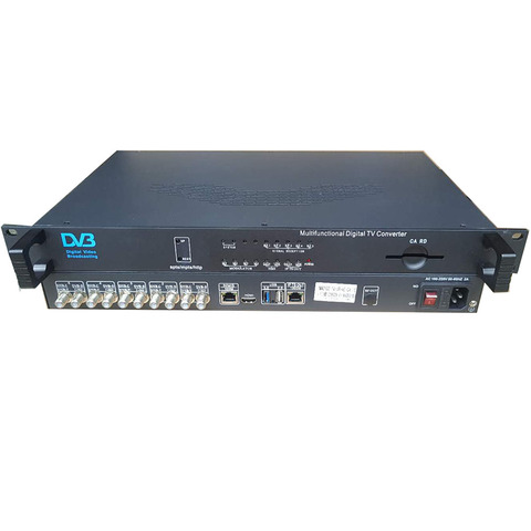 Tuner receiver descrambling machine, RF (DVB-S2 / T2 / DVB-C) to IP, 5-channel DVB digital code stream receiver ► Photo 1/5