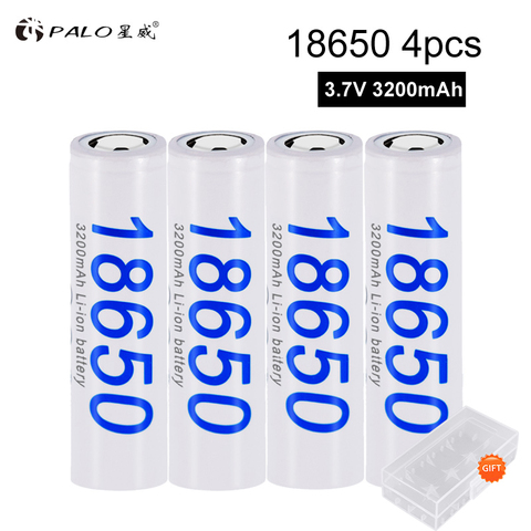 PALO 100% New Original NCR18650 3.7V 3200MAH Lithium Rechargeable Battery 18650 For Flashlight batteries(No PCB) ► Photo 1/6