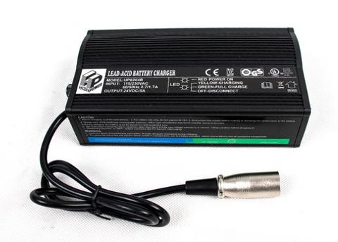 24V 5A lead acid AGM GEL battery Charger with CE UL ROHS KC certification for mobility scooters or power wheelchairs HP8204B ► Photo 1/1