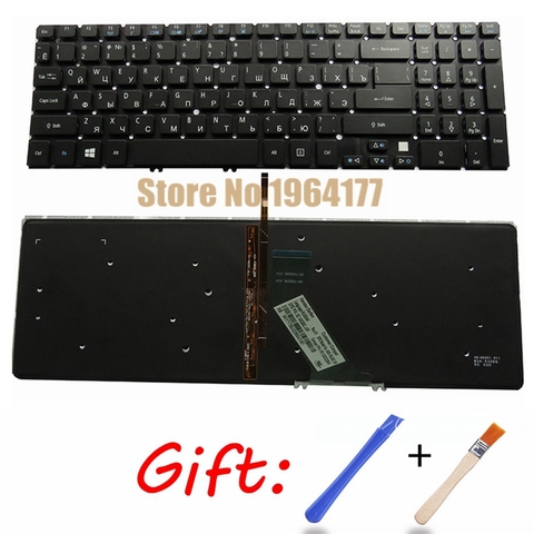 Russian Laptop Keyboard forAcer Aspire V5-552 V5-552G V5-552P V5-572 V5-572G V5-572P V5-573 V5-573G V5-573P V5-583 Backlight RU ► Photo 1/4