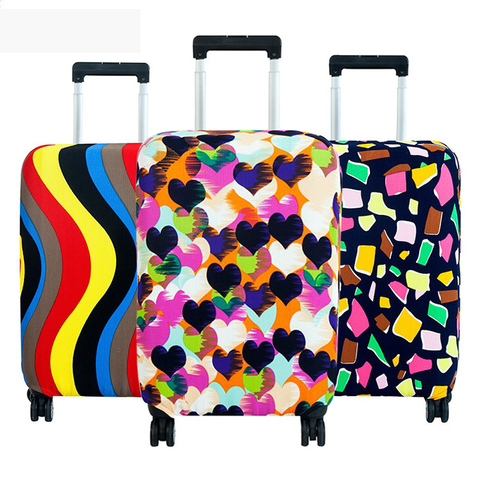 Fashion Suitcase Cover High Elastic Stripe Love Heart Shaped Luggage Case Dust Cover For18-32Inch Suitcase Essential Accessories ► Photo 1/6