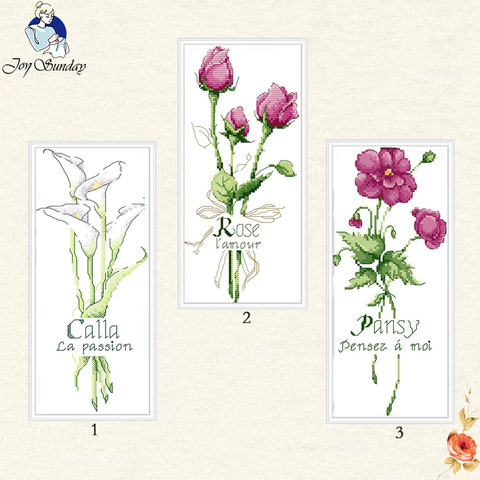 Joy Sunday The rose flower DMC 11CT 14CT Cross Stitch Set Handmade DIY Embroidery DMC Needlework Kit For Gift friends Home Decor ► Photo 1/6