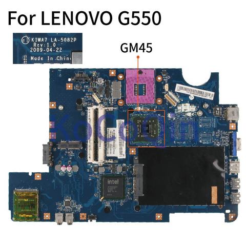 KoCoQin laptop Motherboard For LENOVO Ideapad G550 GM45 Mainboard KIWA7 LA-5082P DDR3 ► Photo 1/6