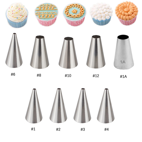 9pcs Round Icing Piping Nozzles DIY Cream Writting Cake Decorating Tips Macaron Cookies Pastry Nozzles For Decorating Cakes ► Photo 1/6