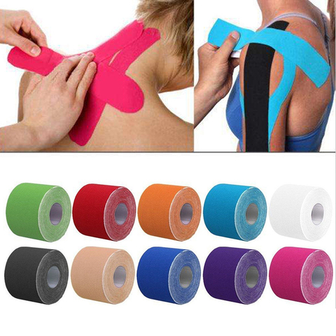 2Size Kinesiology Tape Athletic Tape Sport Recovery Tape Strapping Gym Fitness Tennis Running Knee Muscle Protector Scissor ► Photo 1/6