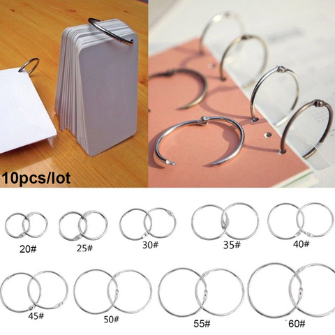 10pc Notebook Loose Leaf Binder Book Binder Hinged Rings Circle Book Hoops Album Ring Scrapbook Binding Craft Photo Album Split ► Photo 1/6