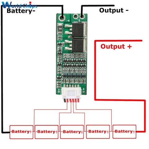 diymore 5S 15A Li-ion Lithium Battery BMS 18650 Charger Protection Board 18V 21V Cell Protection Circuit Board Module ► Photo 1/6