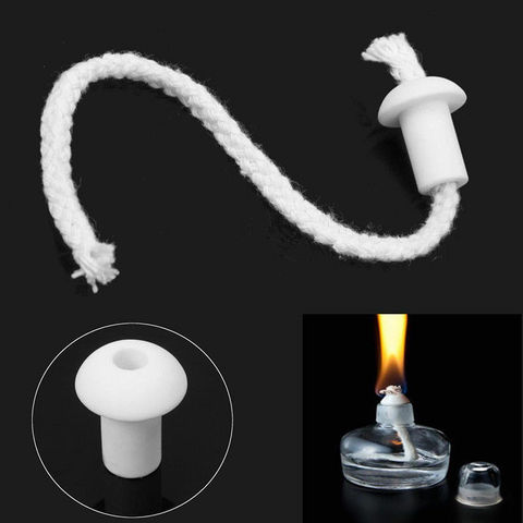 7 Ceramic Holders for Tiki torch Wine bottle oil lamp COTTON Kerosene Wick ► Photo 1/6