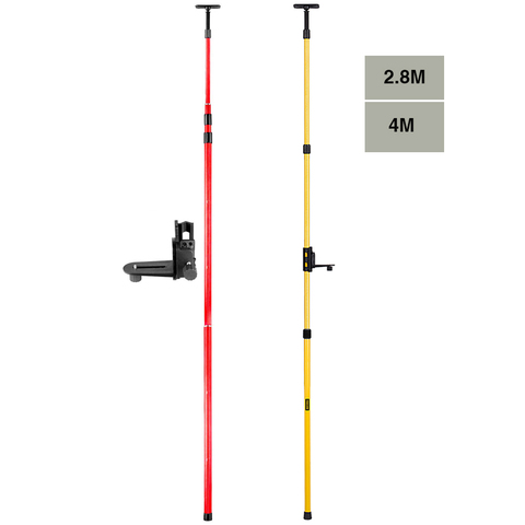Laser Extend Telescoping Pole Ceiling Leveling Rod With 1/4