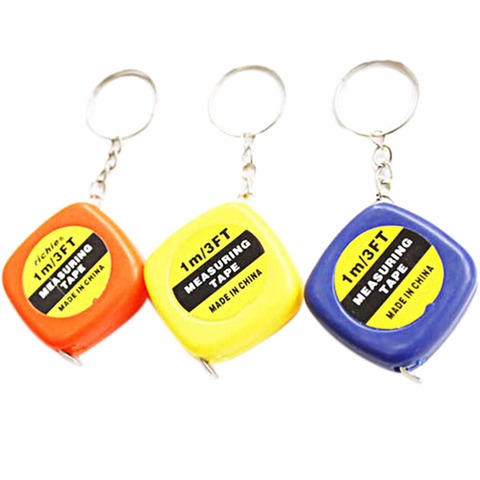 1PCS Cute 1 Meter car Keyring Tool Popular Mini Measuring Tape Portable Keychain Color Random ► Photo 1/4