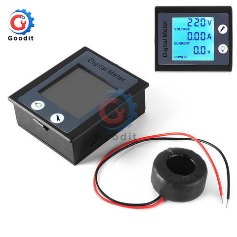 AC 80-260V 100A AC LCD Digital Ammeter Voltmeter Power Energy Volt Voltage Current Meter Gauge with STN LCD Backlight 110V 220V ► Photo 1/6