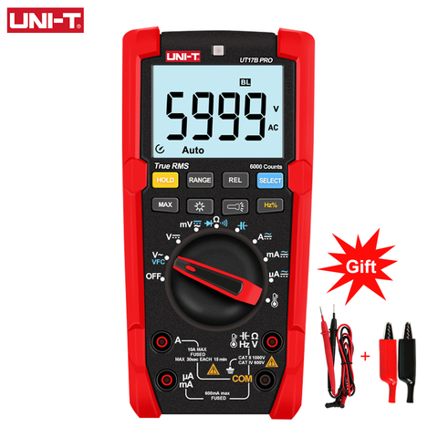 UNI-T UT15B UT17B Pro True RMS Digital Multimeter Auto Range Tester 60Mohm Anti-burn VFC Hz Capacitor Resistor Multi Meter ► Photo 1/6