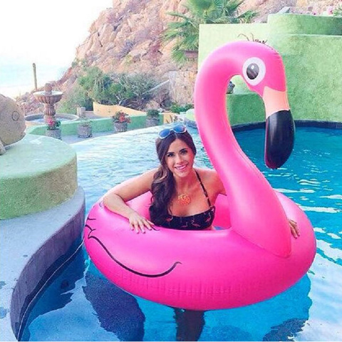 Rooxin Giant Flamingo Inflatable Swimming Ring for Pool Adult Baby Swimming Ring Float Swim Circle Pool Toys Beach Party Supply ► Photo 1/6