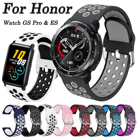 22mm 20mm Watch Strap For Honor Watch GS Pro Band Honor Watch ES Strap Silicone Bracelet Watchband Replacement Wristband ► Photo 1/6