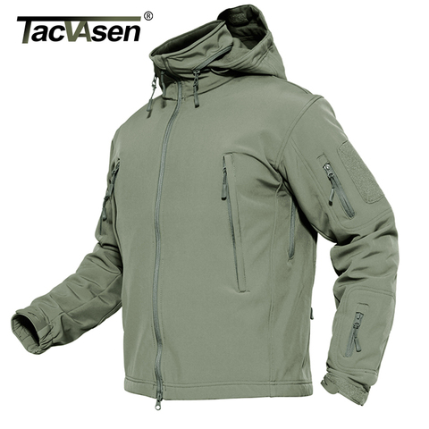 TACVASEN Winter Military Fleece Jacket Mens Soft shell Jacket Tactical Waterproof Army Jackets Coat Airsoft Clothing Windbreaker ► Photo 1/6