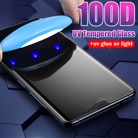 Nano Liquid UV Glue Tempered Glass protection film For Samsung Galaxy Note 8 9 10 lite S20 S10 5G S8 S9 plus Screen Protector ► Photo 1/6