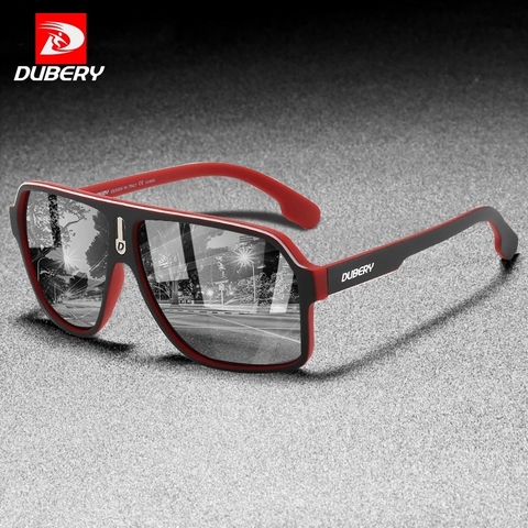 DUBERY 2022 High Fashion Men Polarized Sunglasses PC Frame TAC Mirror Colorful Polarization Sun Glasses UV400 Outdoor Goggles D4 ► Photo 1/6