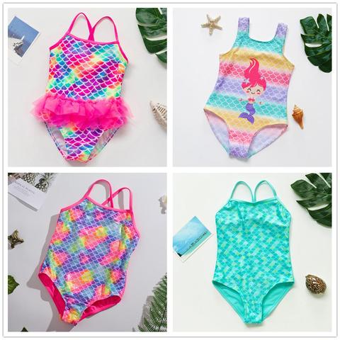 2-16Y Girls swimwear 2022 New Girls swimsuit one piece Children Swimwear Swimsuit for girl Teenager Kids Beachewear-ST9030MIX ► Photo 1/6