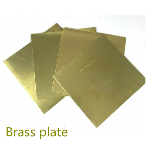1pcs Brass Sheet Thickness 0.5/0.8/0.1/0.2/1/2x100x100mm Brass Plate Customized Size   Frame Model Mould DIY Contruction Brass ► Photo 1/3