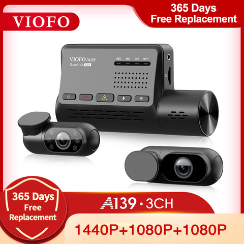 VIOFO A139 Car DVR 3 Channel Dash Cam with GPS Built in Wifi Sony Sensor Rear View Car Camera IR Interior Video Recorder 1080P ► Photo 1/1
