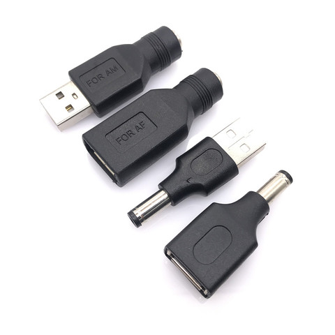 1pcs Commonly used USB set 5.5*2.1mm Female jack to  USB 2.0 Male Plug DC Power male to female Connector Adapter ► Photo 1/6