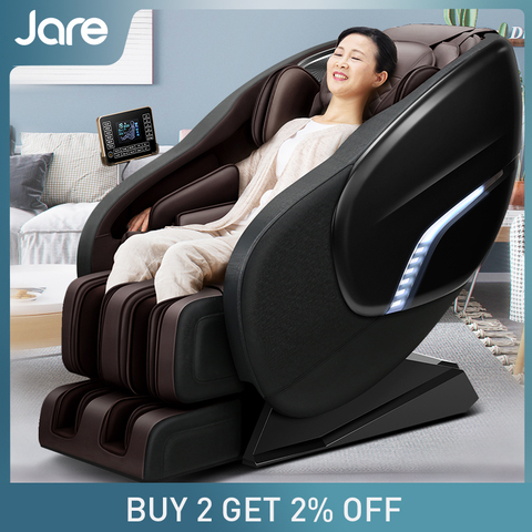 Jare X8 Display Lcd Remote Control Luxury 4D Foot Spa Factory Price Kneading Shiatsu Blue-Tooth Full Body Massage Chair ► Photo 1/6