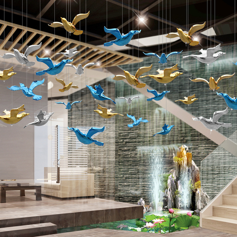 10pcs High Quality Crystal Acrylic Hummingbird Wedding Hanging Window DIY Holiday Party Kindergarten Ceiling Color Bird ► Photo 1/6