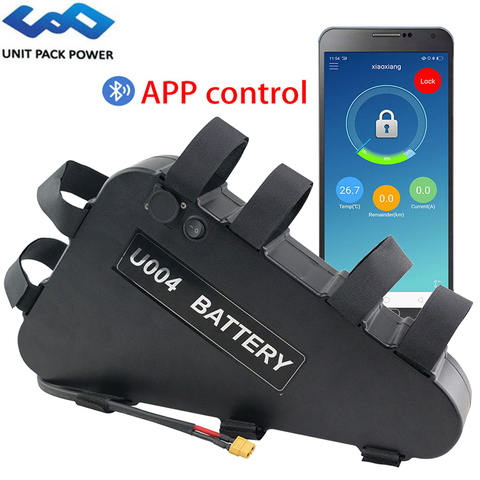 52V 48V 20Ah Bluetooth Triangle Electric eBike Battery With APP Control BMS for 1500W 1000W 750W 500W 350W Bafang TSDZ2 Motor ► Photo 1/6