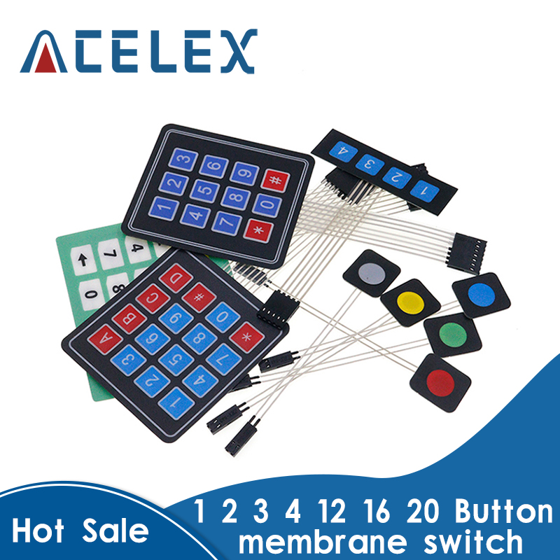 1x4/3x4/4x4/4x5 Matrix Array 20 Key Membrane Switch Keypad Keyboard For 