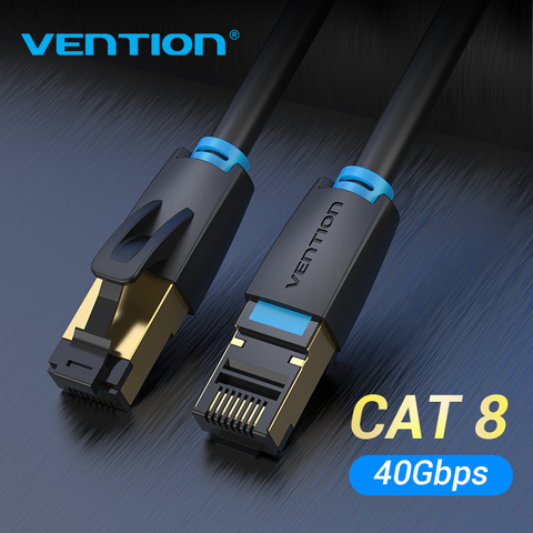 Vention Cat8 Ethernet Cable SFTP 40Gbps Super Speed RJ45 Network Cable Gold Plated Connector for Router Modem CAT8/7/6 Lan Cable ► Photo 1/6