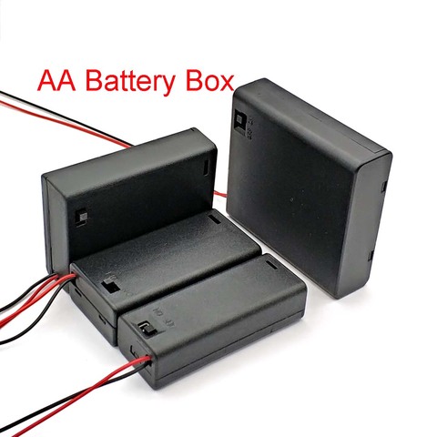 DIY 1/2/3/4 Slot AA Battery Holder Box Case AA Battery Holder Box Case with Switch ► Photo 1/4