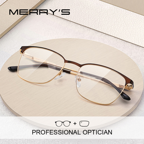 MERRYS DESIGN Alloy Glasses Frame Women Ultralight Vintage Prescription Eyeglasses Men Retro Optical Frames S2165PG ► Photo 1/6