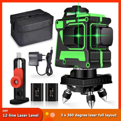 12-line 3D Laser Level Infrared Level Self-Leveling Remote Control 3D Horizontal And Vertical Cross-Line Leveler Beam Tool ► Photo 1/6