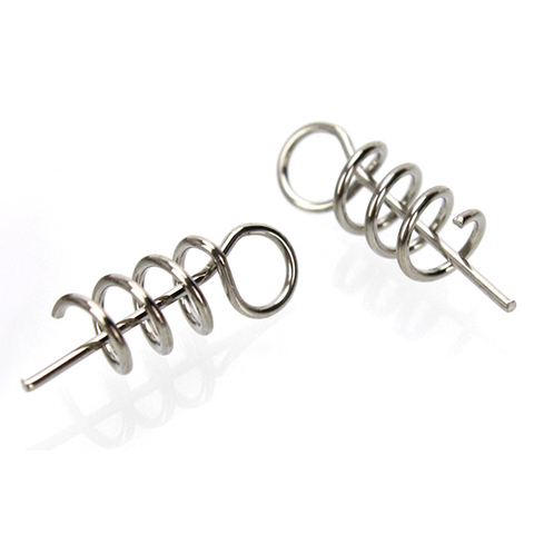 50PCS or 100PCS/lot Fishing Hook Soft Bait Spring Centering Pins Fixed Latch Needle Spring Twist Crank Lock For Soft Lure Latch ► Photo 1/6