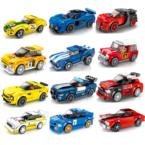 City Technic Racing Car Speed Champions Sports Model Building Blocks Bricks Classic Rally Super Racers F1 Great Vehicles kits ► Photo 1/6