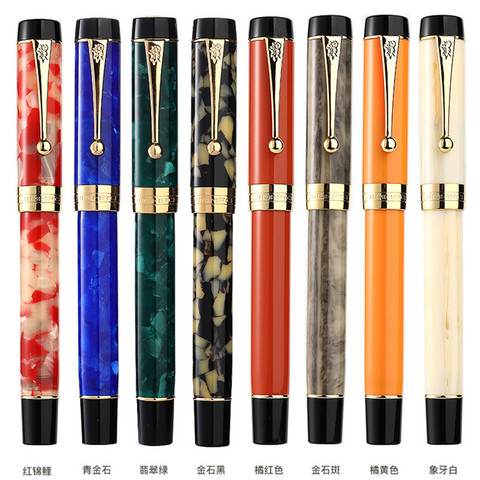 Jinhao 100 Centennial Resin Fountain Pen EF/F 18KGP M / Bent Nib 0.5 /1.2mm with Converter Golden Clip Business Office Gift Pen ► Photo 1/6