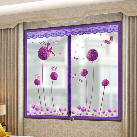 Thick Warm Zipper Curtain Winter Sealed Window Winter Windproof Bedroom Windshield Cold Insulation Film Translucent ► Photo 1/6