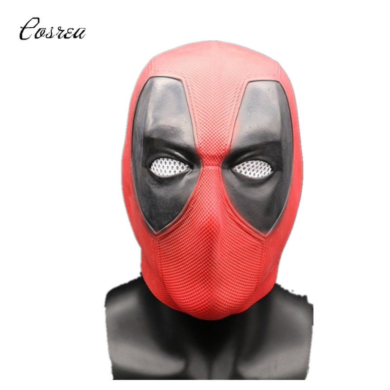 Deluxe Adult Men's Latex Deadpool Mask Cosplay Superhero Mask Halloween Prop New 