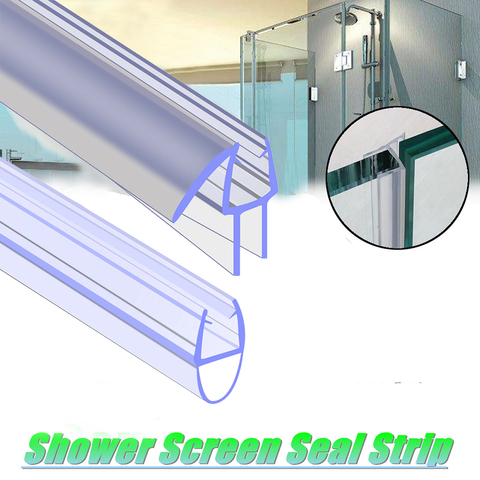 2pcs Sealing Strips of 50cm Transparent Bath Shower Screen Door Seal Strip 4 to12mm Seal Gap Window Weatherstrip Sealing Strips ► Photo 1/6