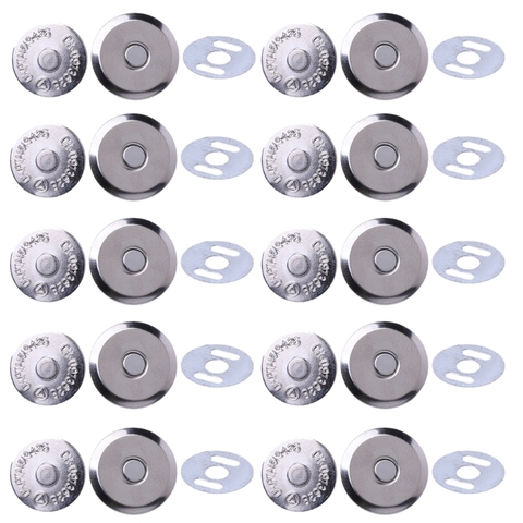 10 Sets Metal Magnetic Snap Clasps 14mm 16mm For Sewing Purse Handbag Bag Craft Wallet Craft Bags Parts Accessories ► Photo 1/6