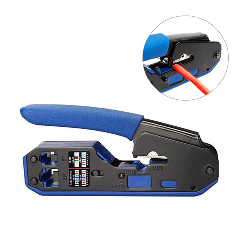 Dreamburgh RJ45 Tool Network Crimper Crimping Tools Stripper Cuting Ethernet Cable Fit RJ45 Cat6 Cat5e Cat5 STP Plugs Connector ► Photo 1/6