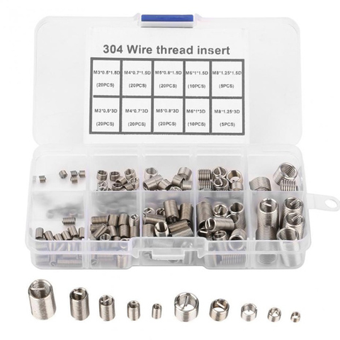 150PCS Box Stainless Steel M3 M4 M5 M6 M8 Rivet Nut Kit Helicoil Thread Repair Insert Kit ► Photo 1/5