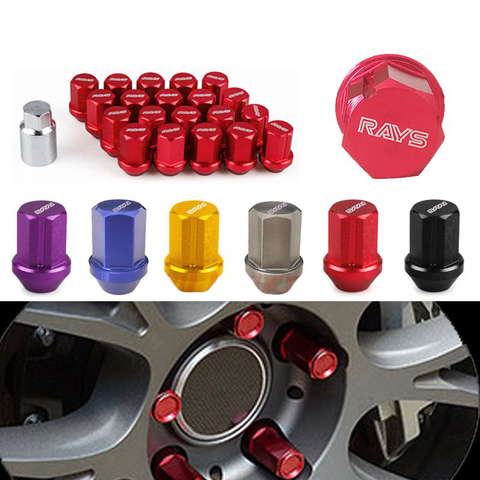 Anti-theft Performac JDM Racing Aluminium alloy Wheel Lug Nuts Screw M12x1.5/1.25 Length 35MM for 95% cars 20 pieces/set ► Photo 1/6