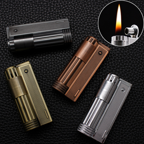 Vintage Petrol Kerosene Oil Lighter Fluid Metal Luxury Cigarette Encendedor Queroseno Gadgets For Men Dropship Suppliers ► Photo 1/6