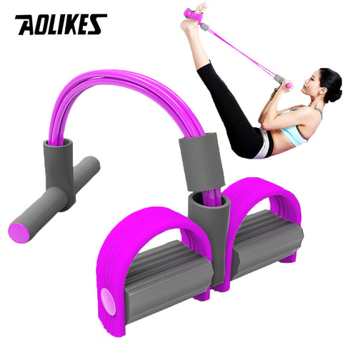 AOLIKES 4 Resistance Elastic Pull Ropes Exerciser Power Belly Resistance Band Home Gym Sport Training Elastic Bands For Fitness ► Photo 1/6