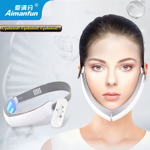 V Face Lifting Masseter Double Chin Reducer LED Photon Light Therapy Anti Aging Wrinkle removal Facial Slimming Firming Massager ► Photo 1/6