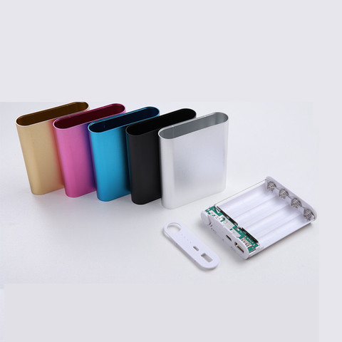 5 Colors Metal Power Bank DIY Kit Storage Case Box Free Welding Suit 4X 18650 Battery 5V 2.1A USB External Charger Smart Phone ► Photo 1/6