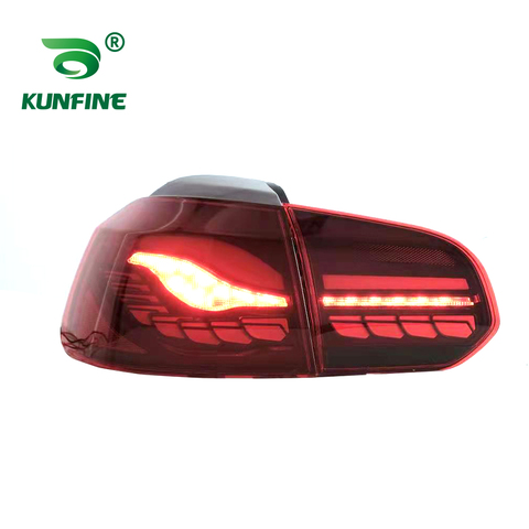 Pair Of Car Tail Light Assembly For VW Golf6 mk6 R20 2008-2013 Flowing Water Flicker Turning Signal Light golf 6 taillight ► Photo 1/6